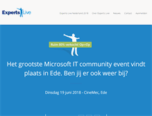 Tablet Screenshot of expertslive.nl
